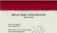 Menuju Negeri Antah Berantah